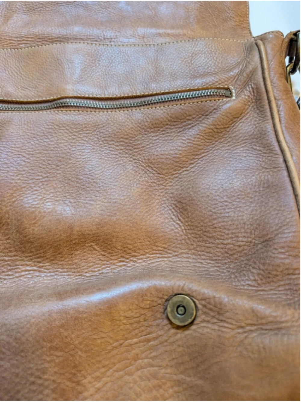 Roots Vintage Made In Canada Leather Laptop Messenger Tribe Bag Satchel Brown Ii
